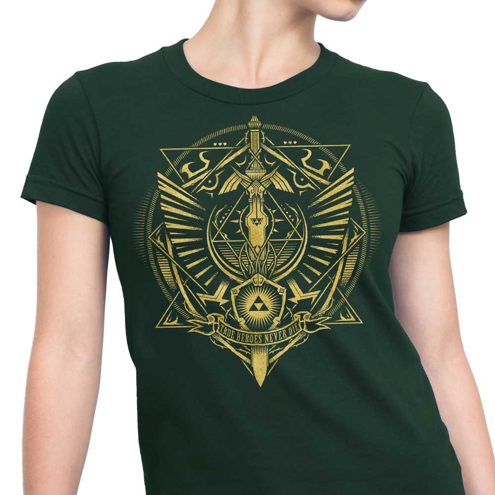 StudioM6 Gold 'True Heroes Never Die' Women's Clothing