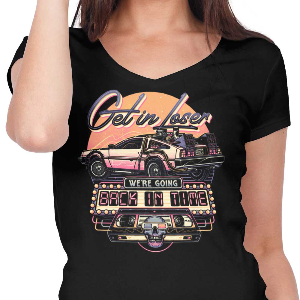 Women's Retro Style V-Neck T-Shirt - We're Returning to the Past