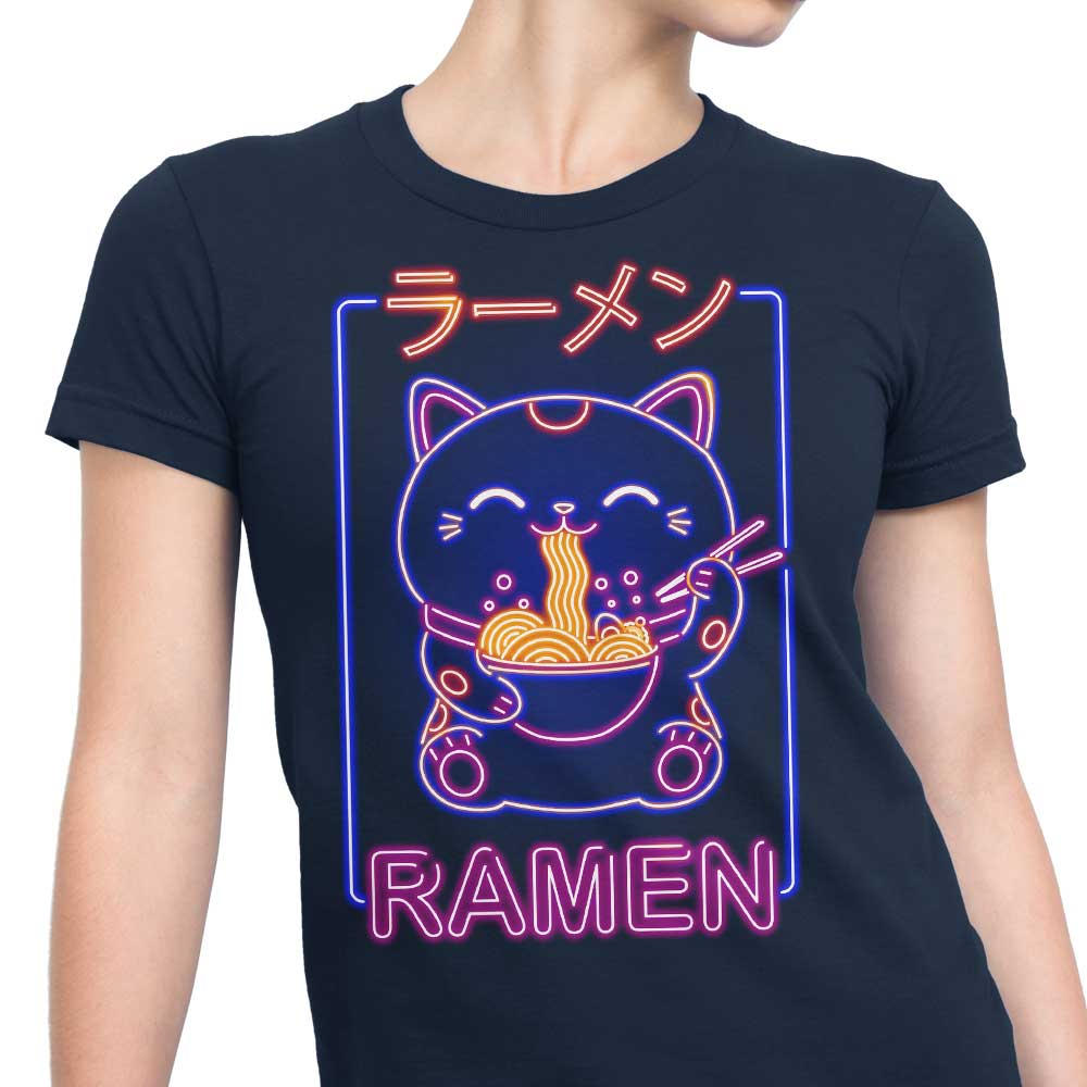 Neon Maneki-Neko Inspired Women's Clothing - T-Shirts and Premium T-Shirts