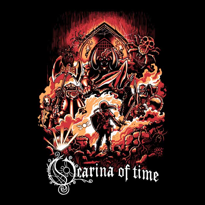 Women's V-Neck Ocarina Themed T-Shirt of Legend