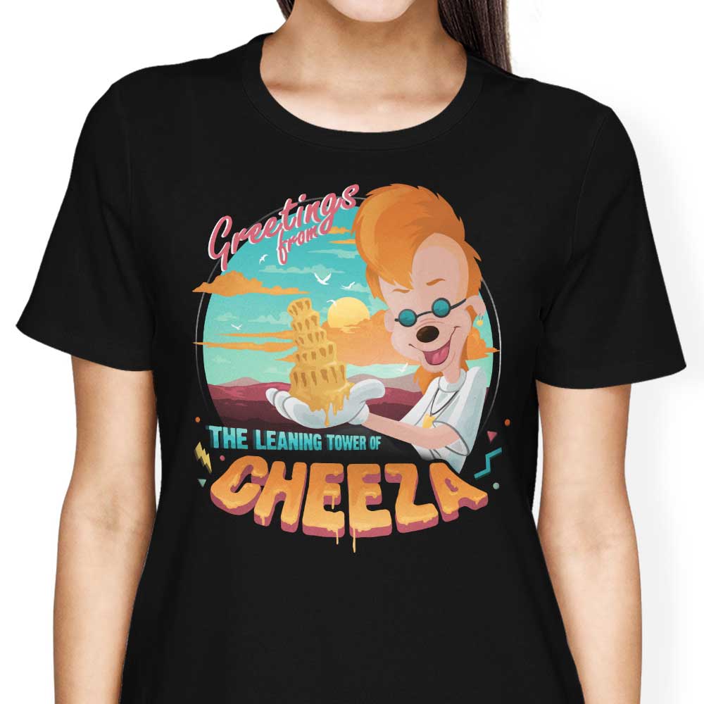 The Leaning Tower of Cheeza Women's Fashion Apparel - Stylish T-Shirts