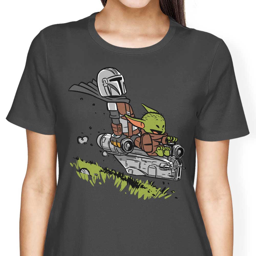 AlbertoCubatas 'Mando and Child' Women's Stylish Cotton Apparel