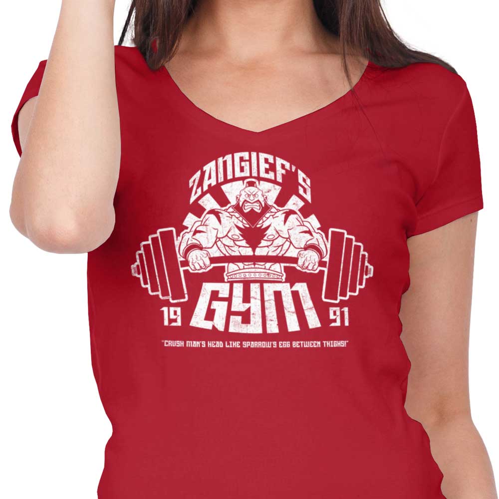 Coinbox Tees' Stylish Women's V-Neck from Zangief Gym
