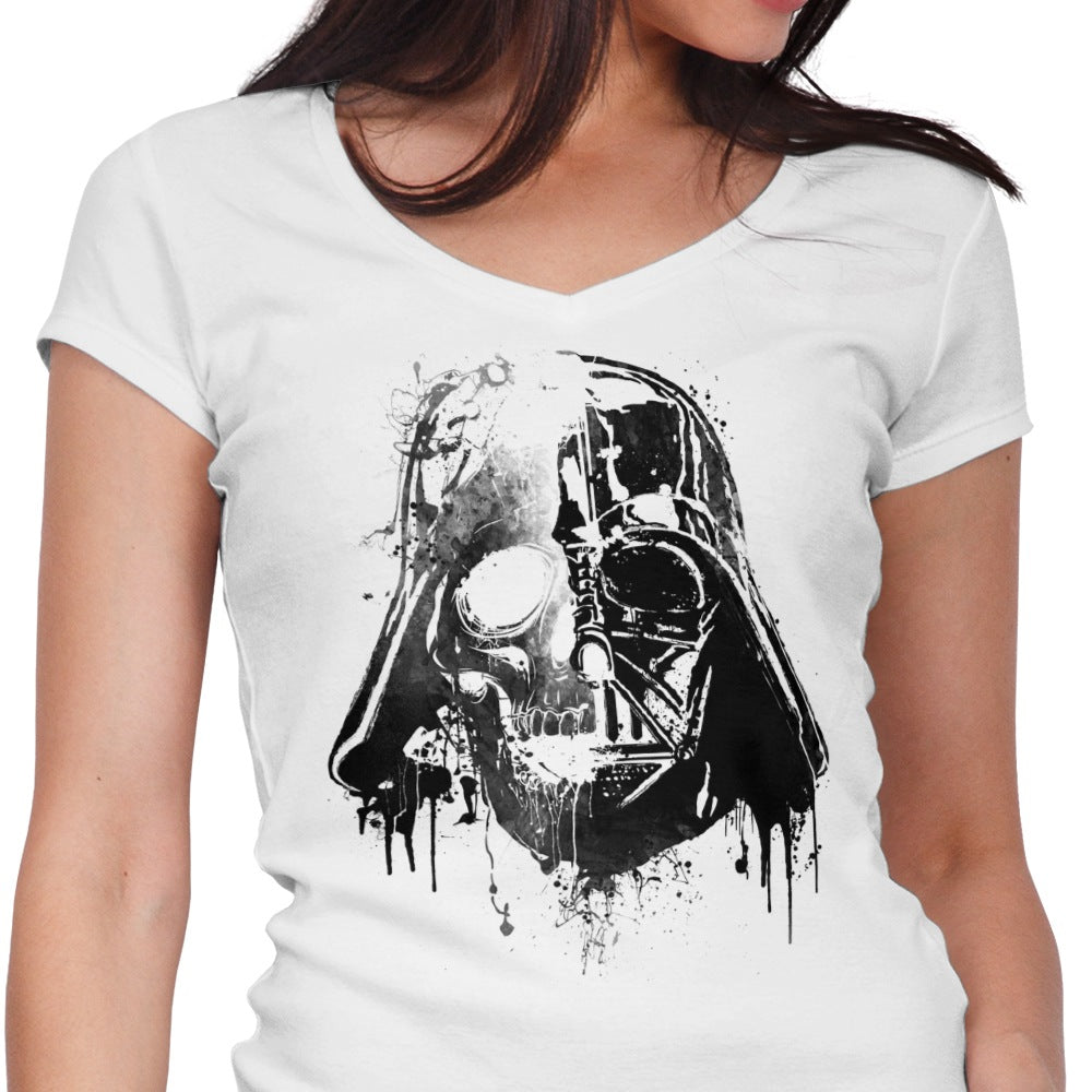 Women's V-Neck Darth Skull T-Shirt