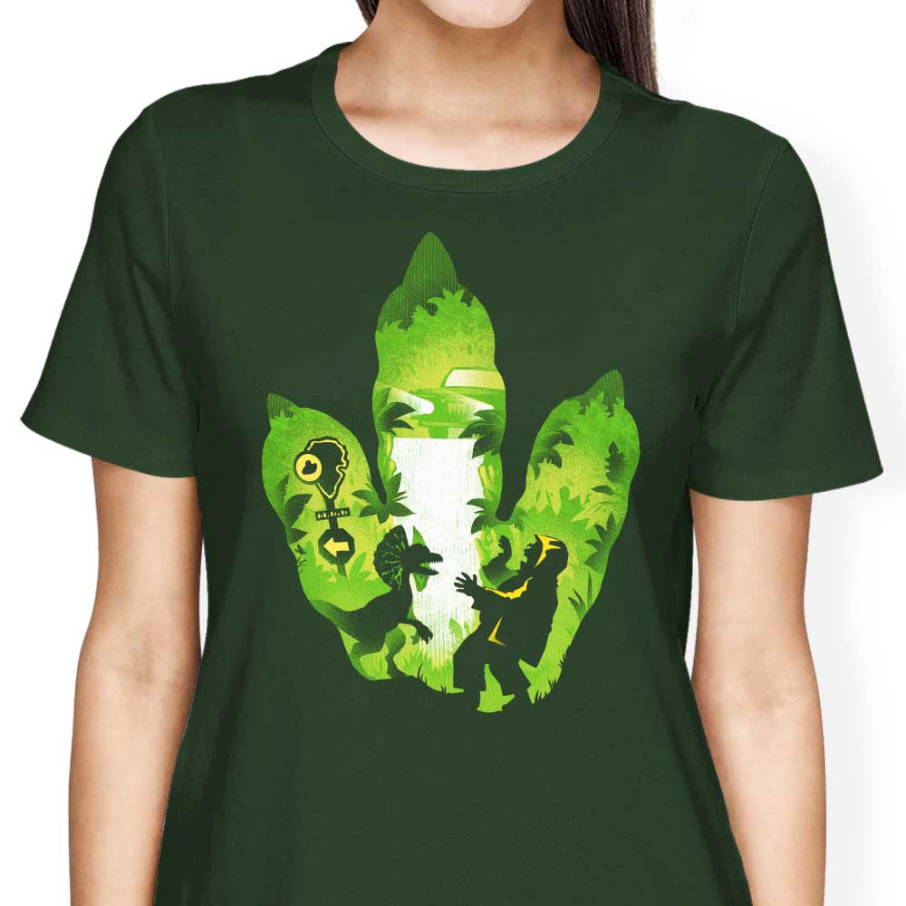 Women's Alemaglia Dilophosaurus Footprint Apparel