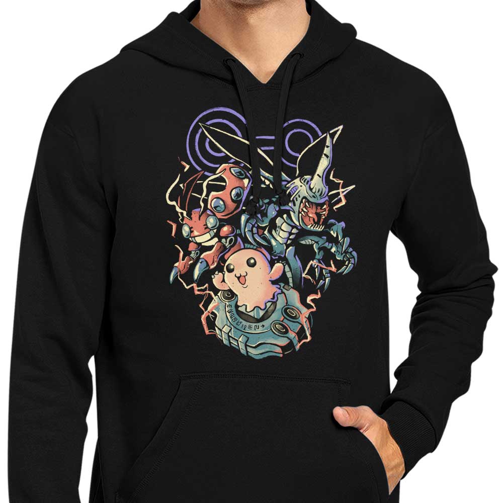 Digital Insect Evolution Inspired Hooded Sweatshirt