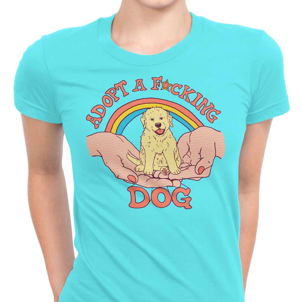 Stylish Hillary White's Adopt a Dog Women's T - Shirts in Various Sizes