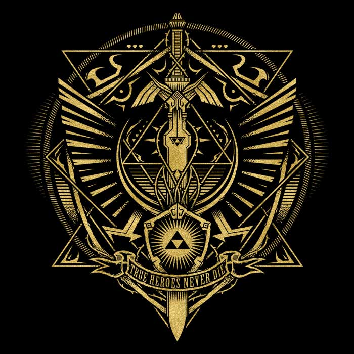 StudioM6 Gold 'True Heroes Never Die' Women's Clothing