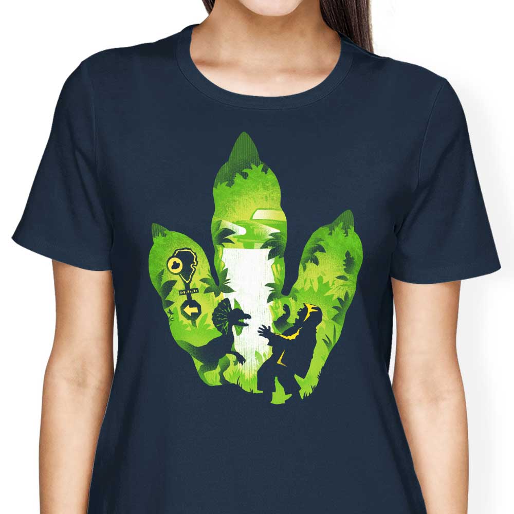 Women's Alemaglia Dilophosaurus Footprint Apparel