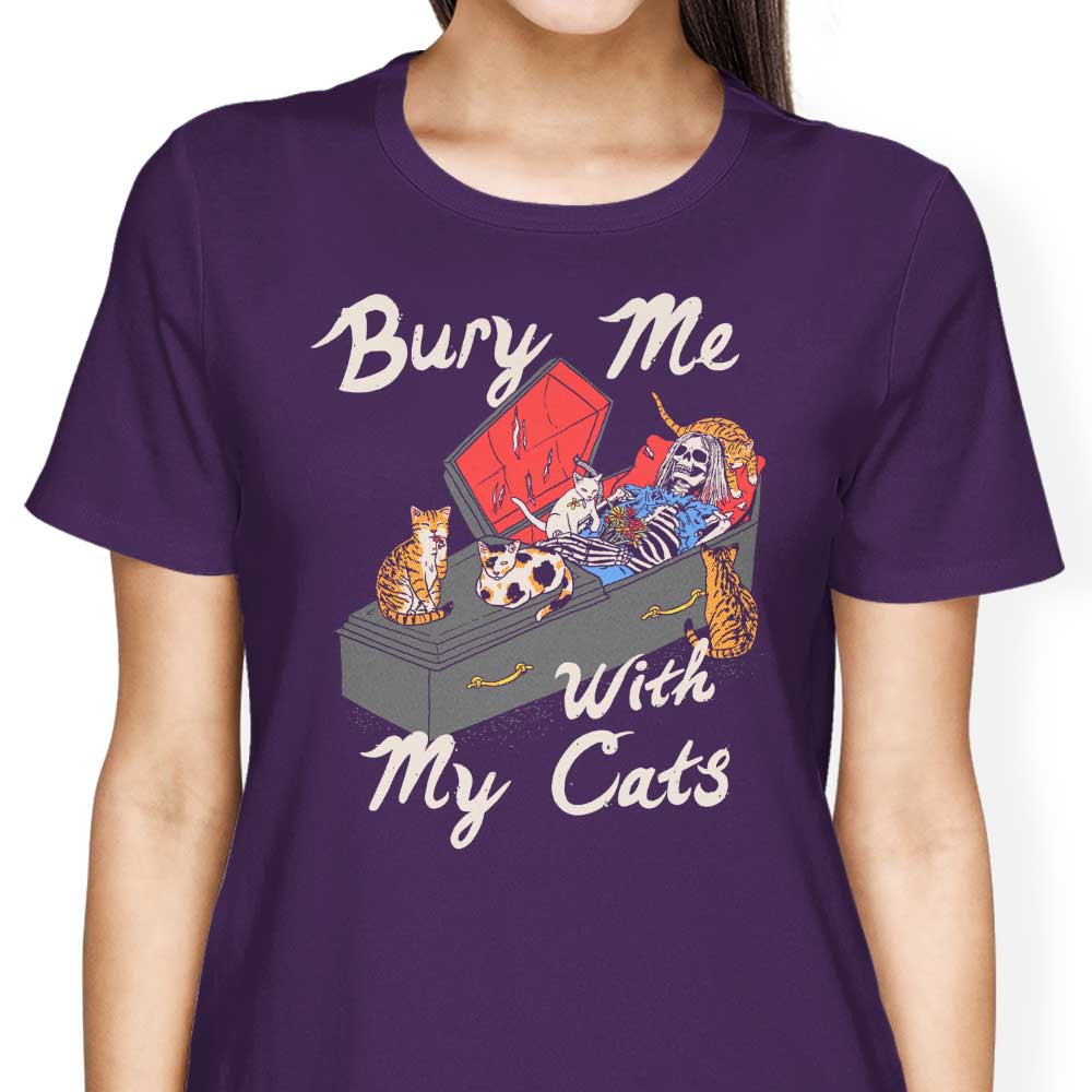 Bury Me With My Cats Women's Fashion Apparel - T-Shirts and Premium T-Shirts