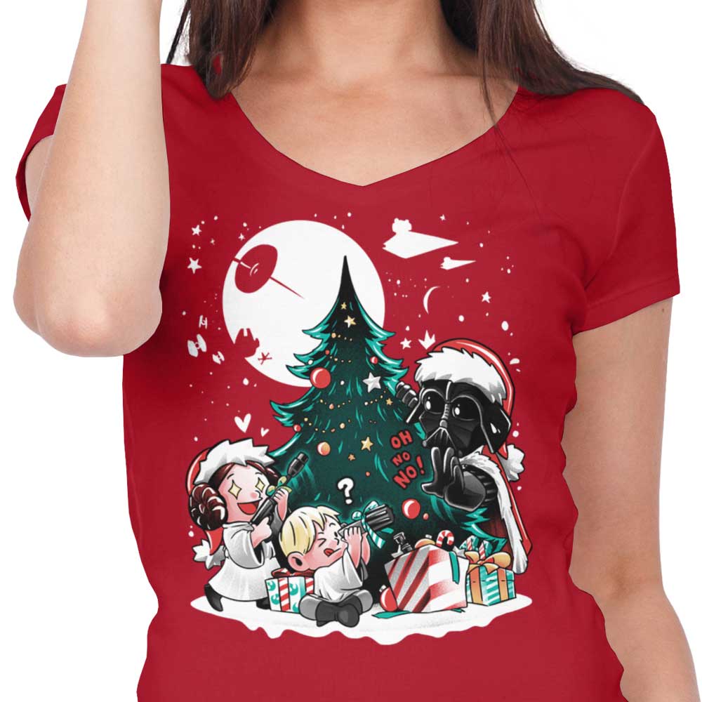 Alemaglia's Women's V-Neck - Christmas in the Stars Design