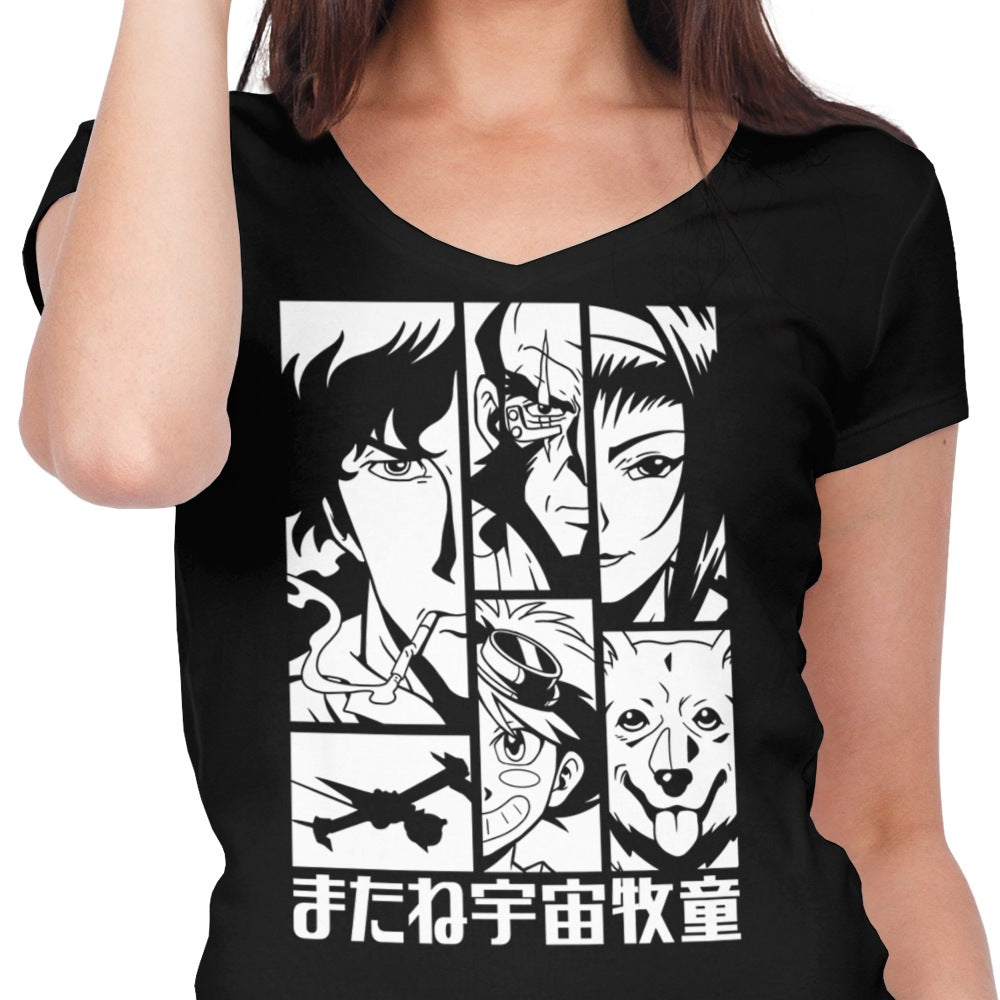 Stylish Women's V-Neck by Clay Graham Art - See You Too