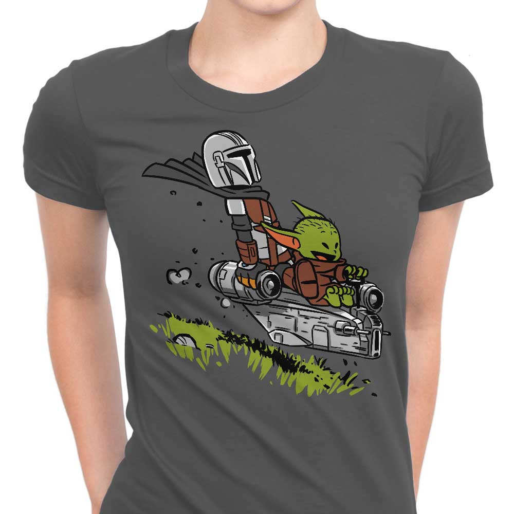 AlbertoCubatas 'Mando and Child' Women's Stylish Cotton Apparel