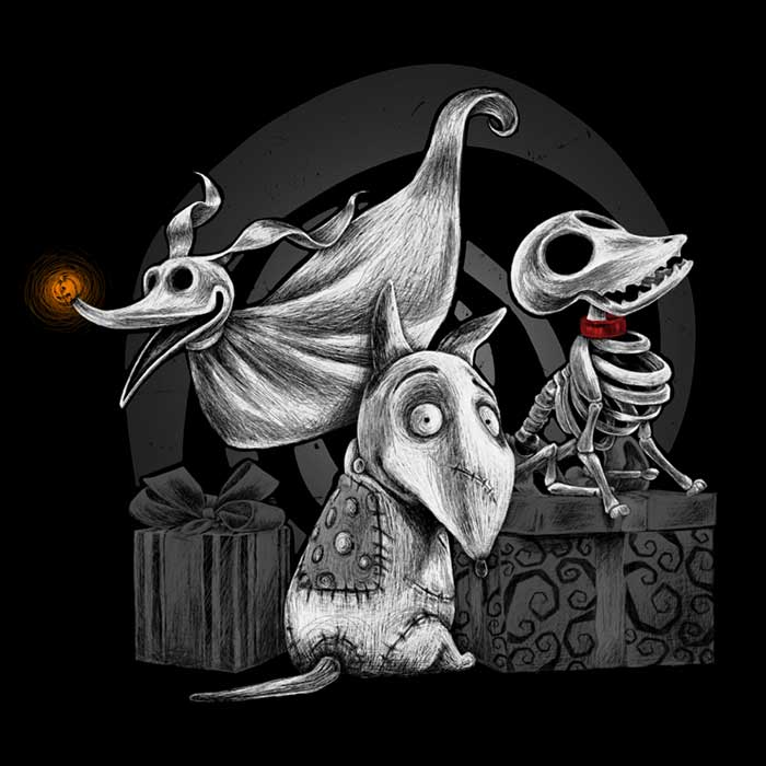 Eerie Dogs-themed Women's Clothing Apparel