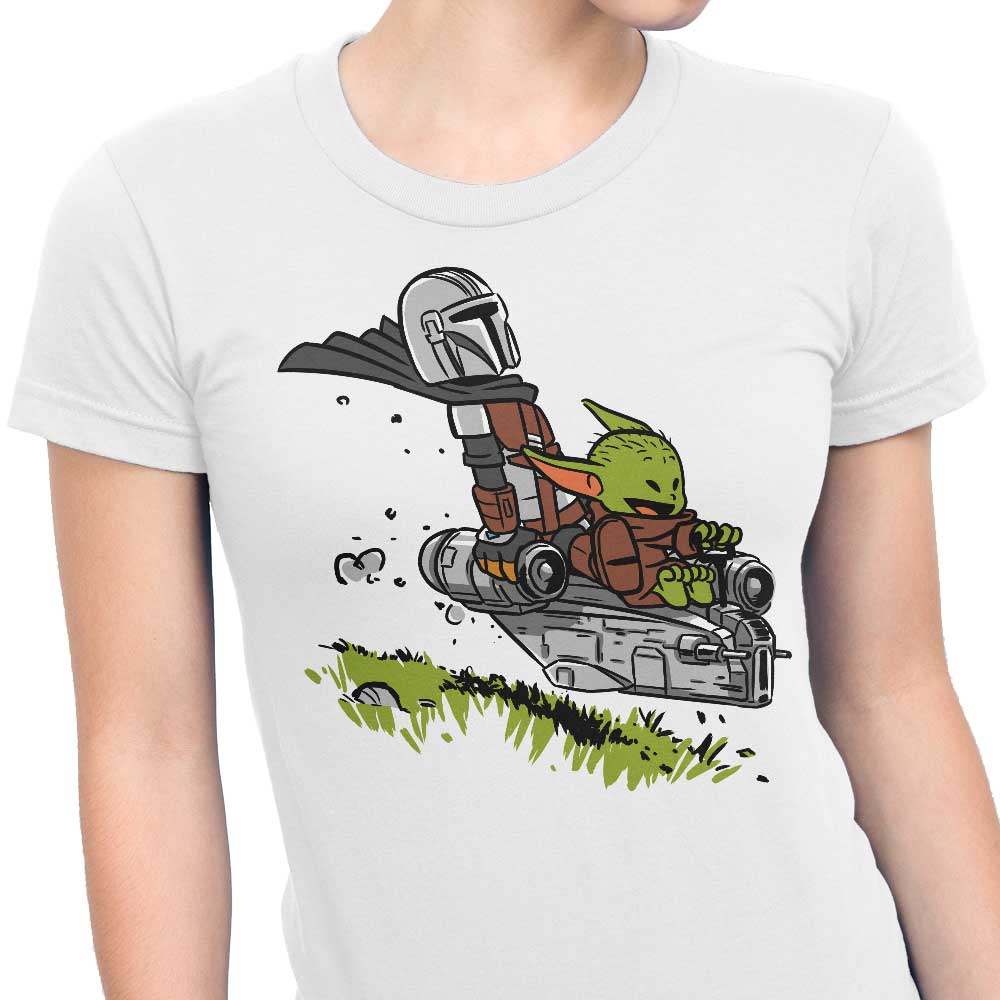 AlbertoCubatas 'Mando and Child' Women's Stylish Cotton Apparel
