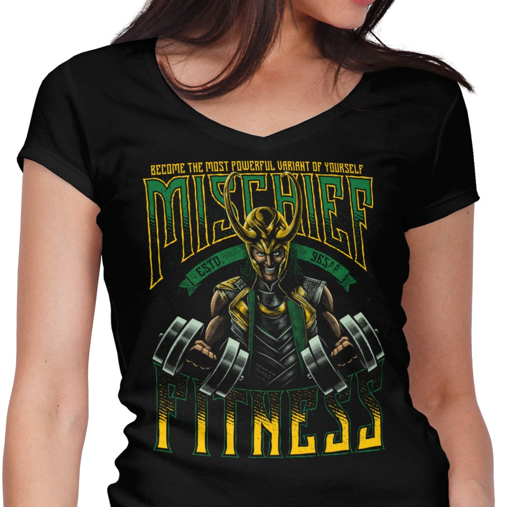 Mischief Fitness Women's V-Neck T-Shirt for Active Lifestyle