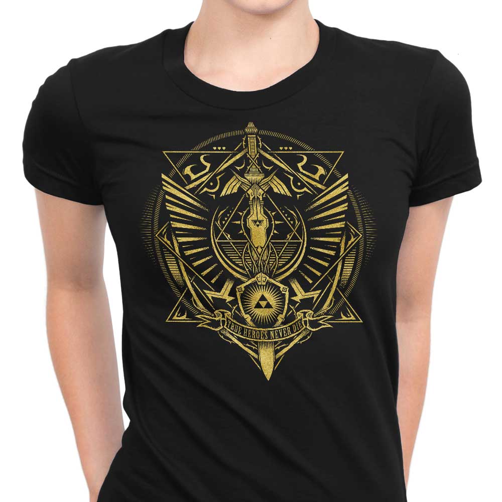 StudioM6 Gold 'True Heroes Never Die' Women's Clothing
