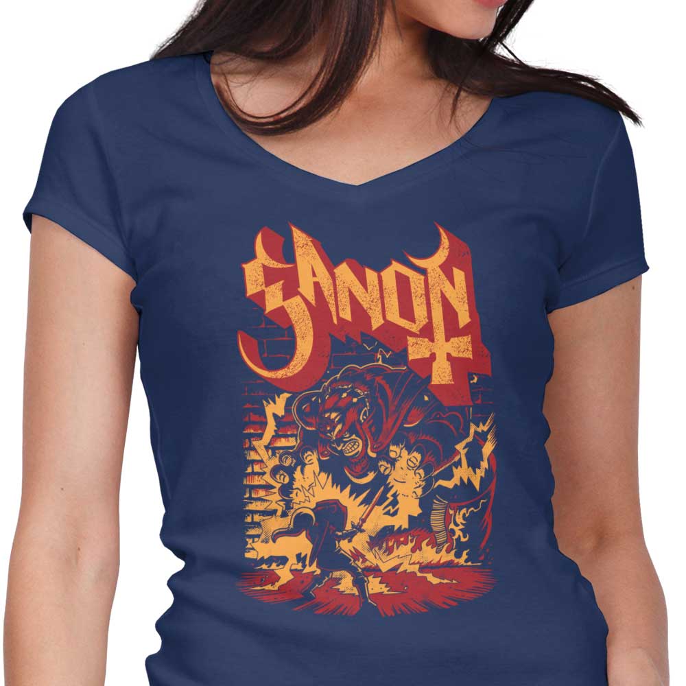 Women's V-Neck T-Shirt - Power and Darkness Collection