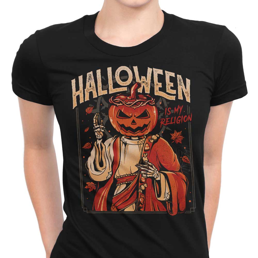 Women's Halloween-themed Apparel - 'Halloween is My Religion'