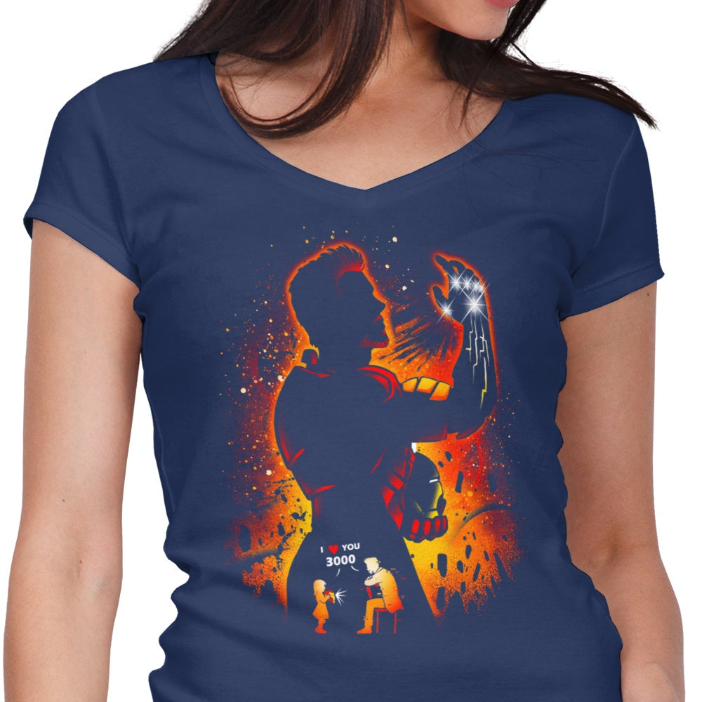 Women's V-Neck T-Shirt - The Iron Man Style
