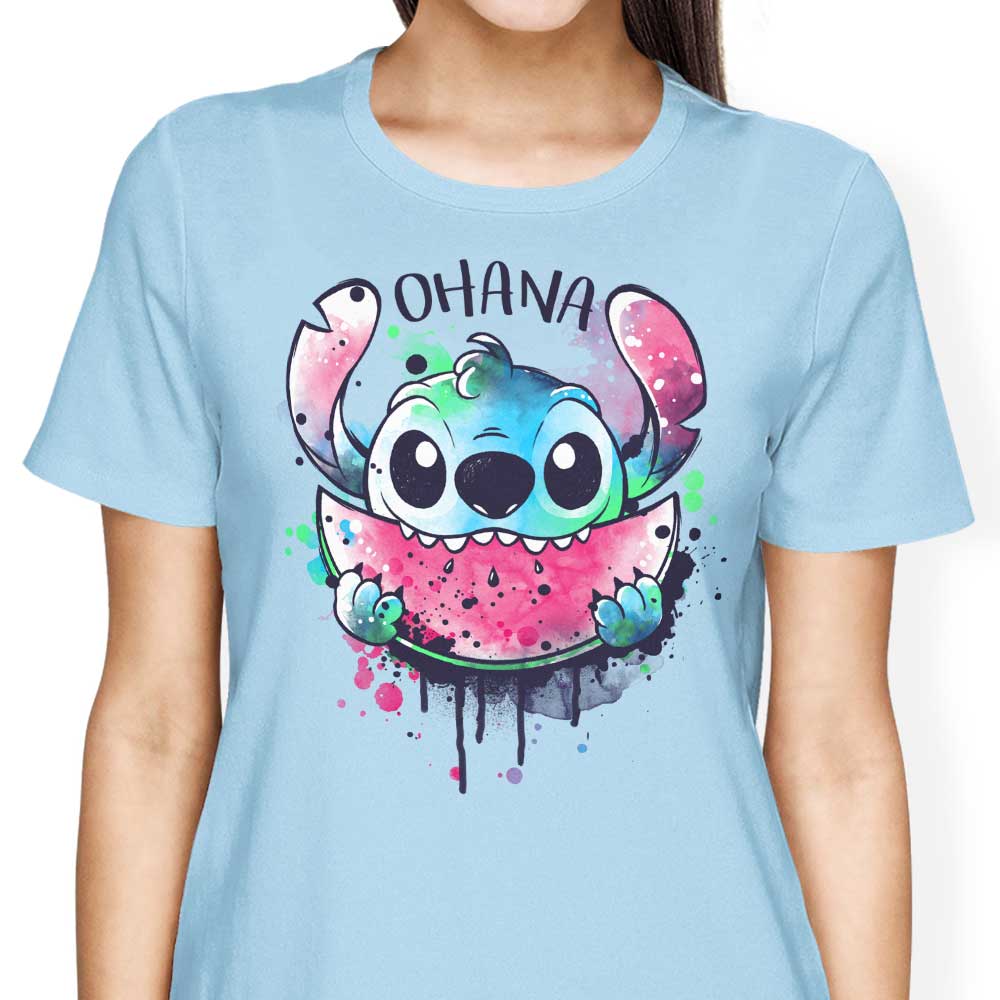 Ohana Watercolormelon Women's Fashion Apparel - Stylish T-Shirts Collection