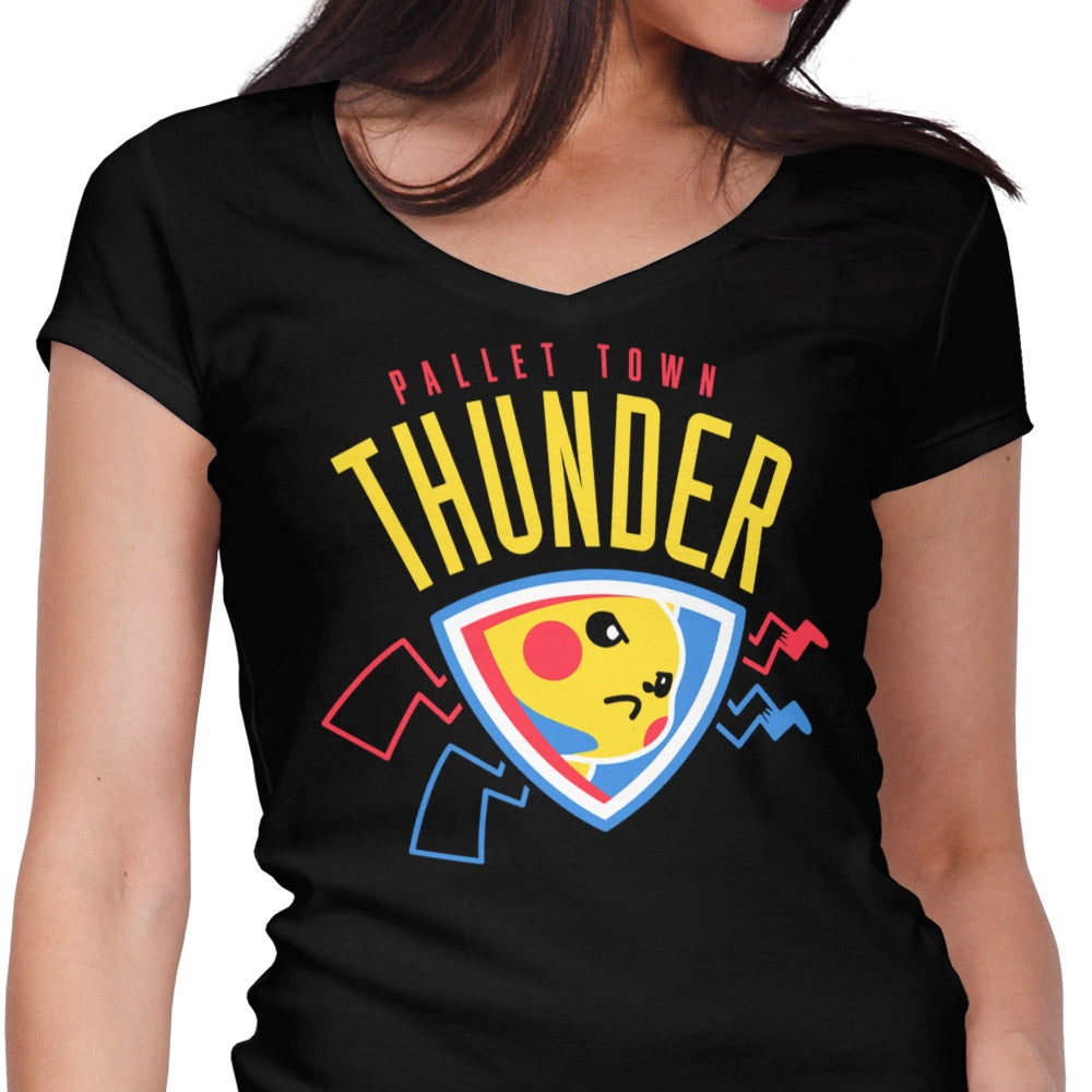 Thunderous Pallet Town - Women's Stylish V-Neck Top