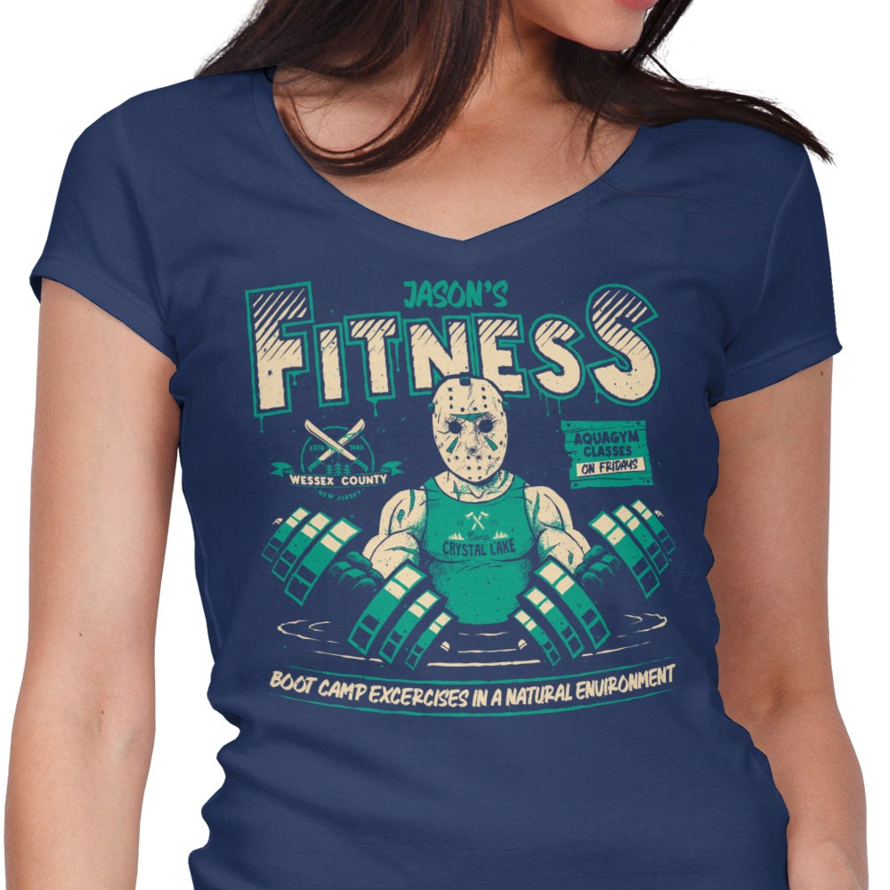 Women's V-Neck Fitness T-Shirt by Jason's Fitness