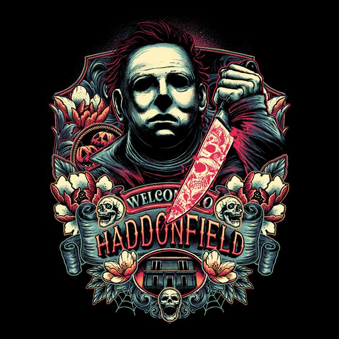 Glitchygorilla's 'Welcome to Haddonfield' Women's Fashionable T-Shirts