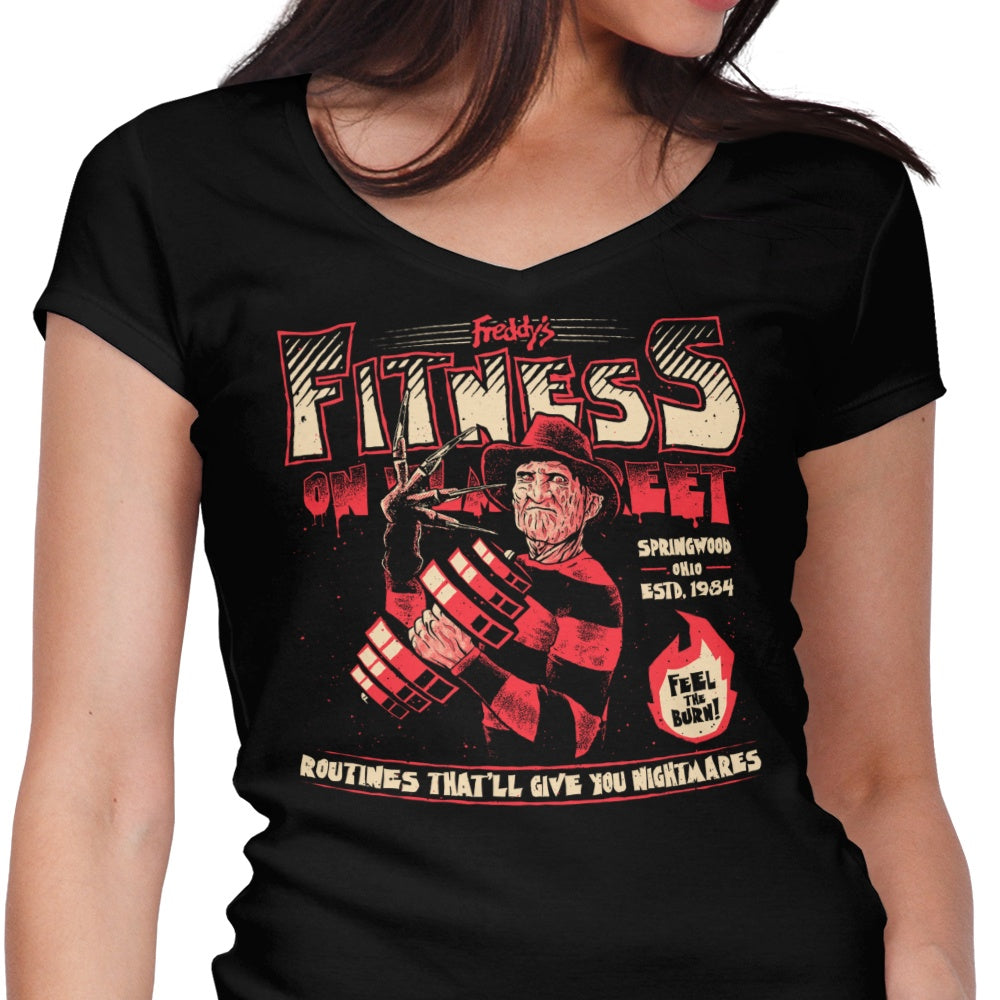Women's Stylish V-Neck T-Shirt from Freddy's Fitness