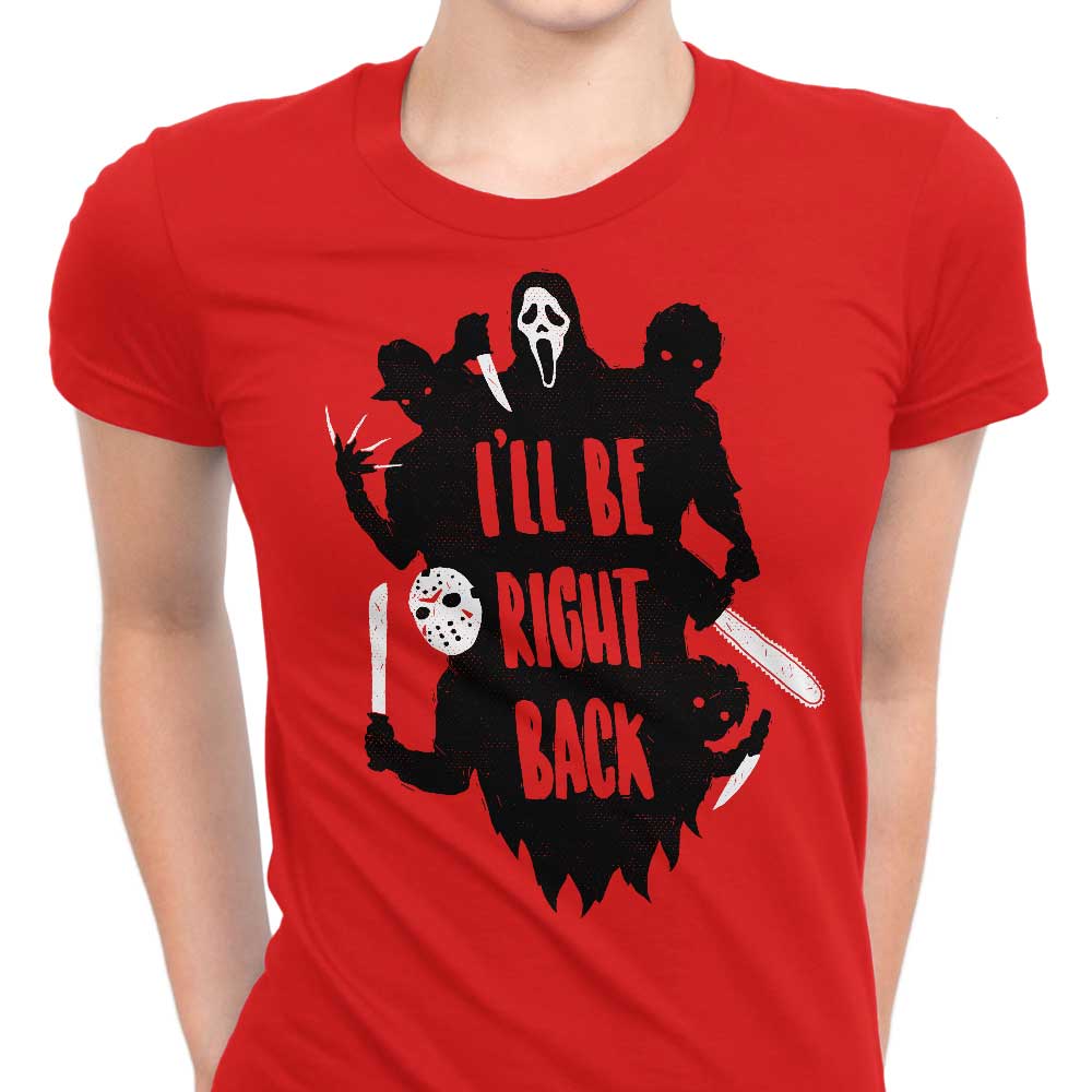 DinoMike's 'I'll Be Right Back' Stylish Women's T-Shirts Collection