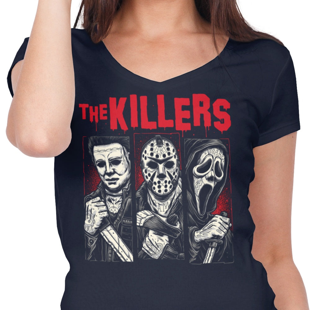 Glitchygorilla's Stylish Women's Tattooed Killers V-Neck