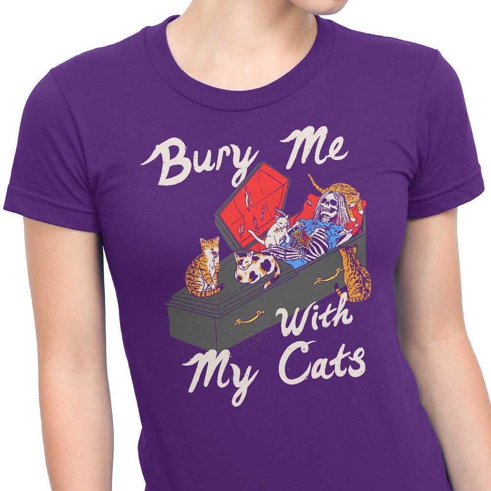 Bury Me With My Cats Women's Fashion Apparel - T-Shirts and Premium T-Shirts