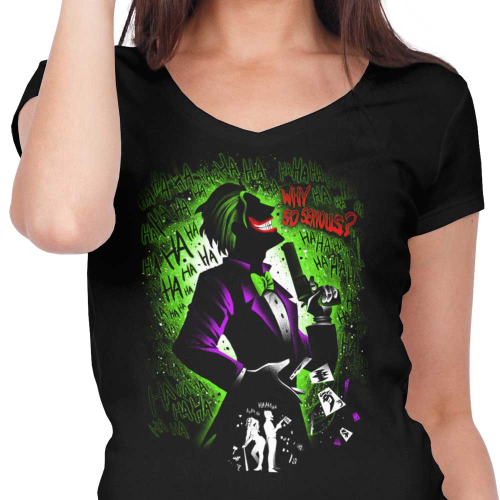 Alemaglia's Stylish Women's V-Neck - The Prince of Crime Design