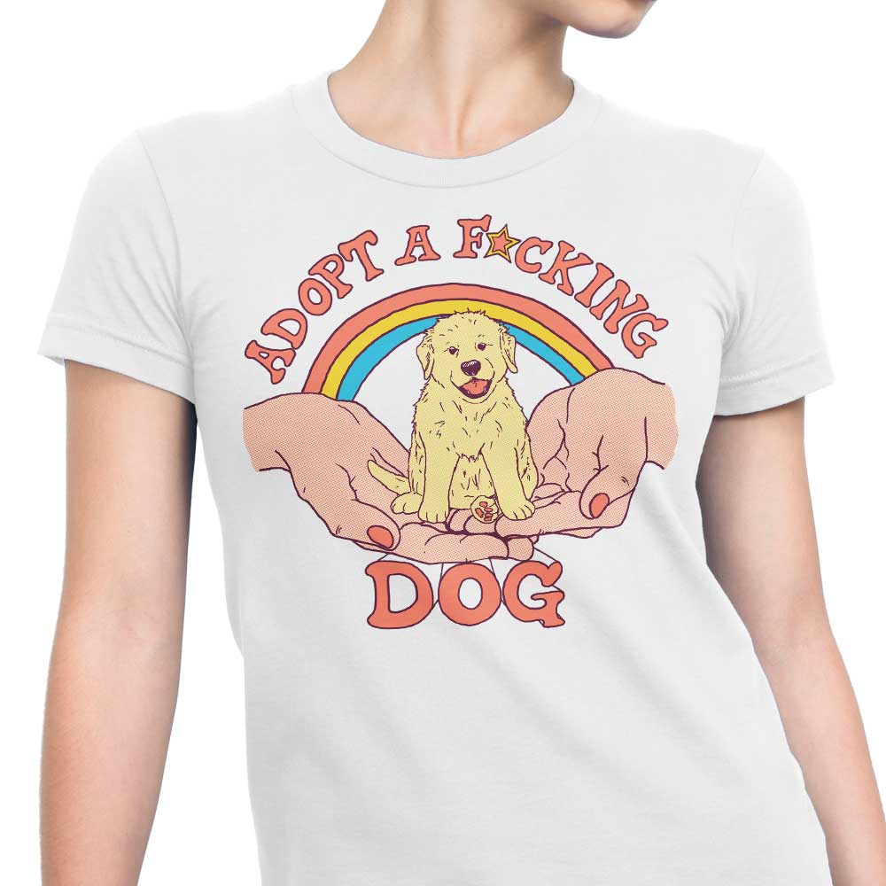 Stylish Hillary White's Adopt a Dog Women's T - Shirts in Various Sizes