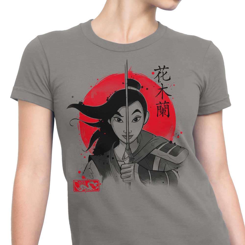 Getsousa! Warrior Princess Sumi-e Women's Stylish Cotton T-Shirts