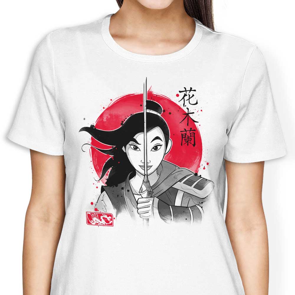 Getsousa! Warrior Princess Sumi-e Women's Stylish Cotton T-Shirts