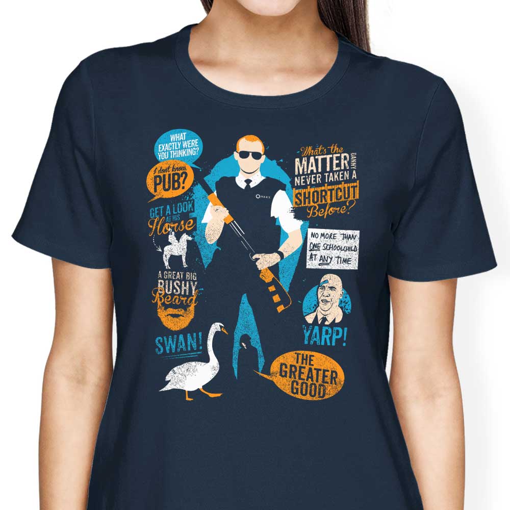 Stylish Women's Apparel Featuring Hot Fuzz Quotes