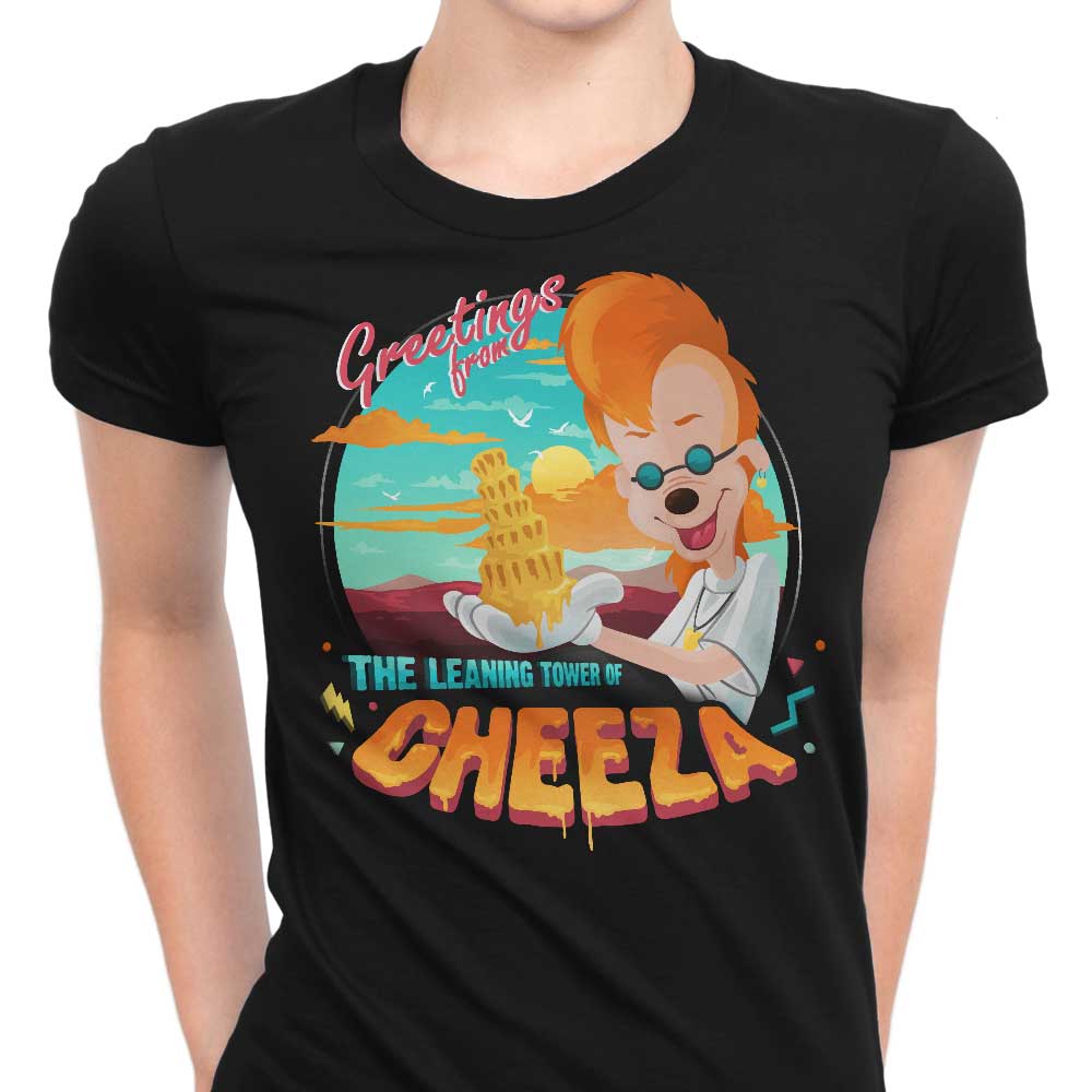 The Leaning Tower of Cheeza Women's Fashion Apparel - Stylish T-Shirts