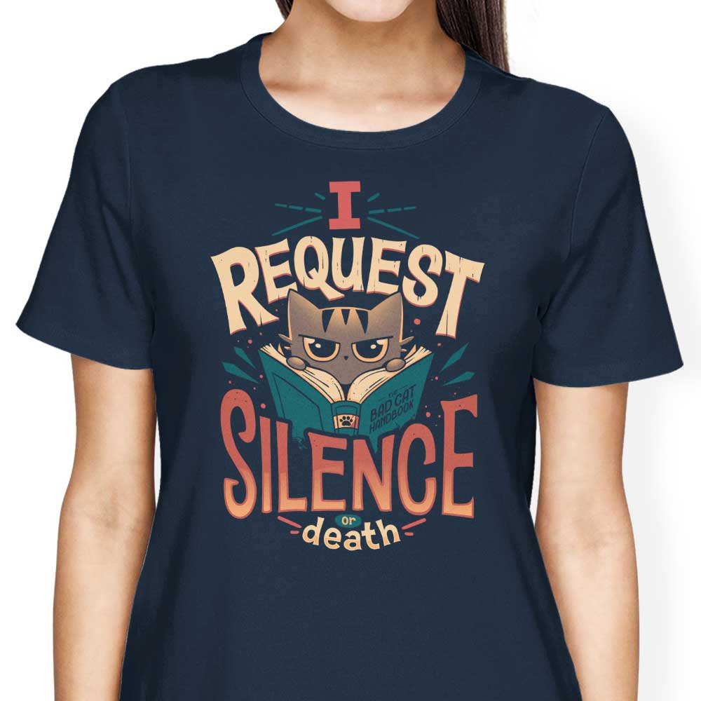 Women's 'I Request Silence' Apparel Collection - T-Shirts and Premium T-Shirts