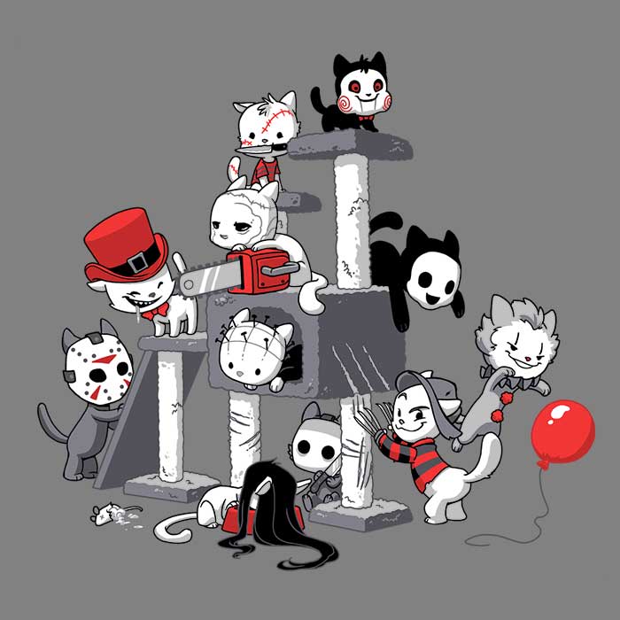 Scary Cat Themed Women's Clothing - T-Shirts and Premium T-Shirts