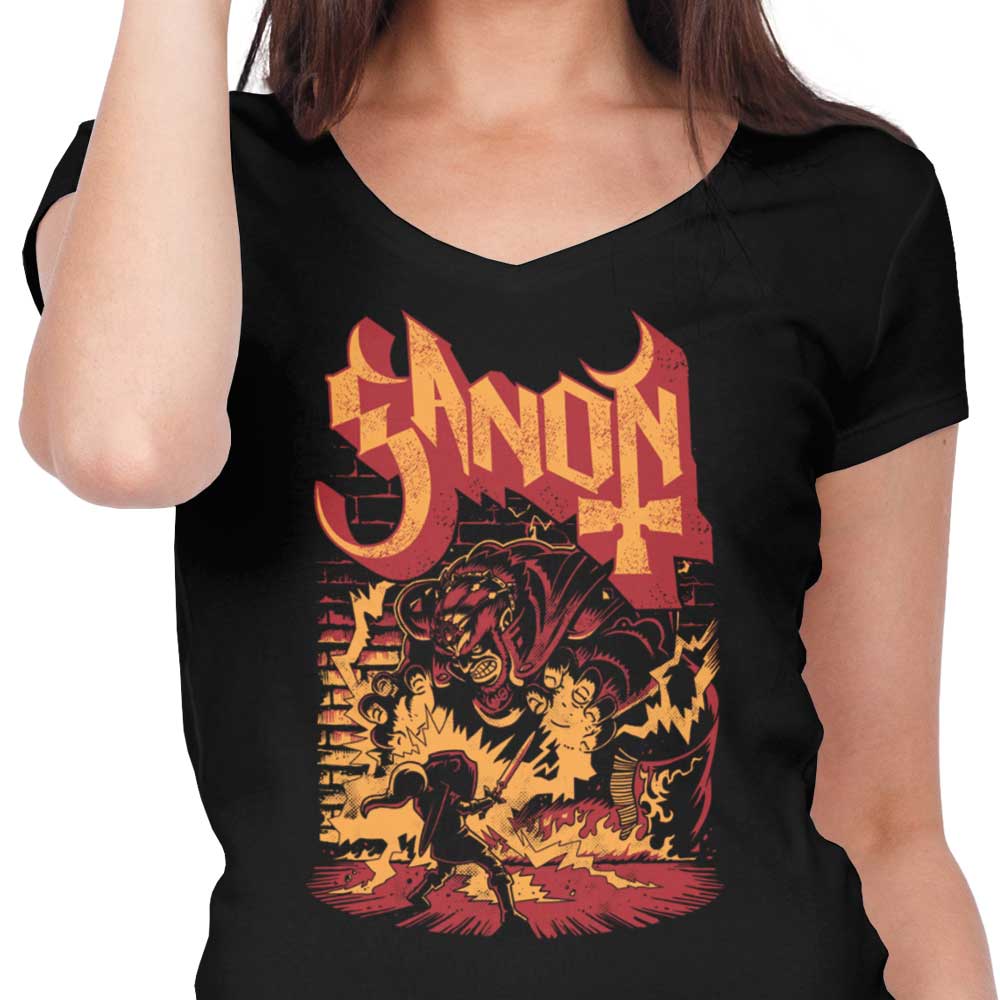 Women's V-Neck T-Shirt - Power and Darkness Collection