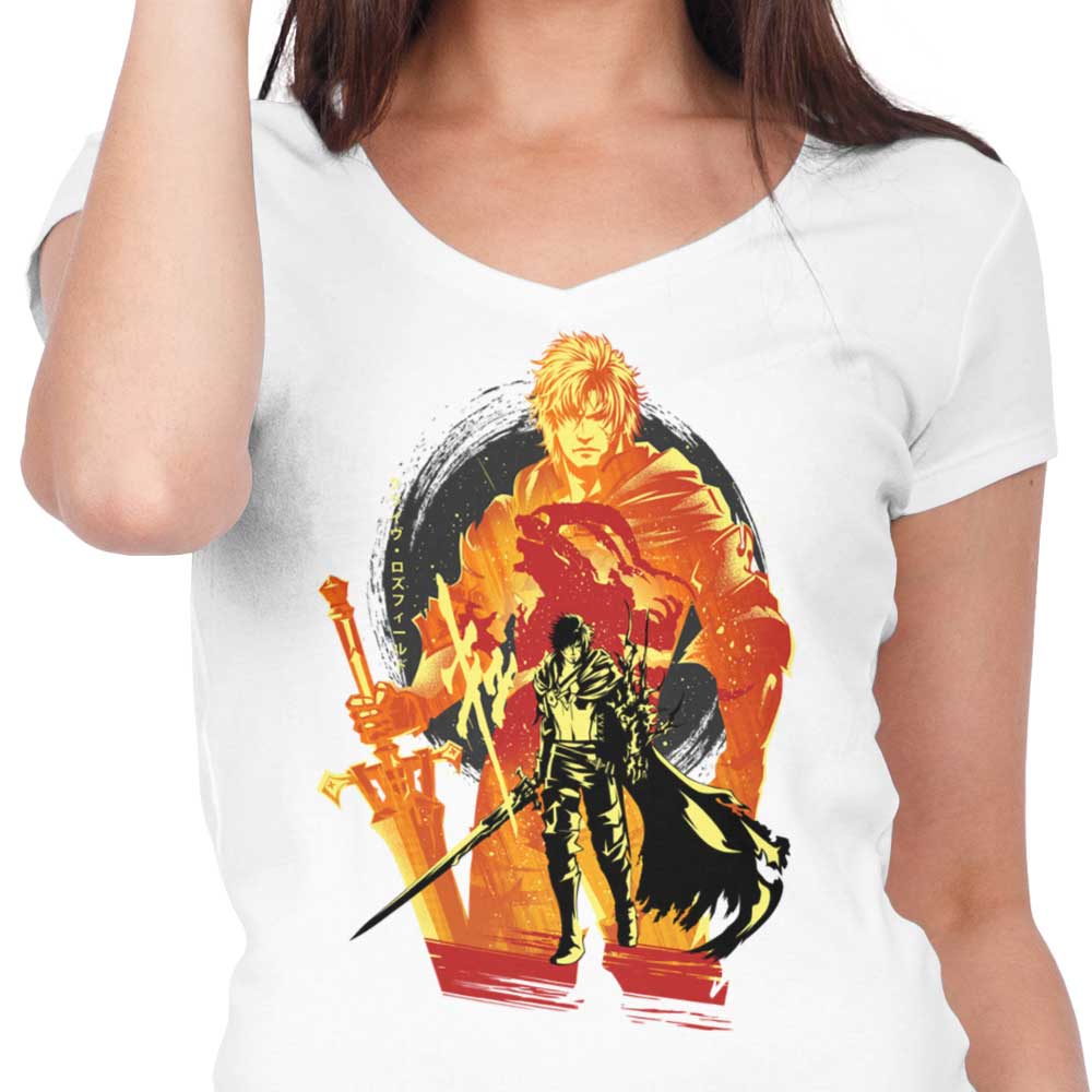 Rosaria's First Shield - Women's Stylish V-Neck Garment