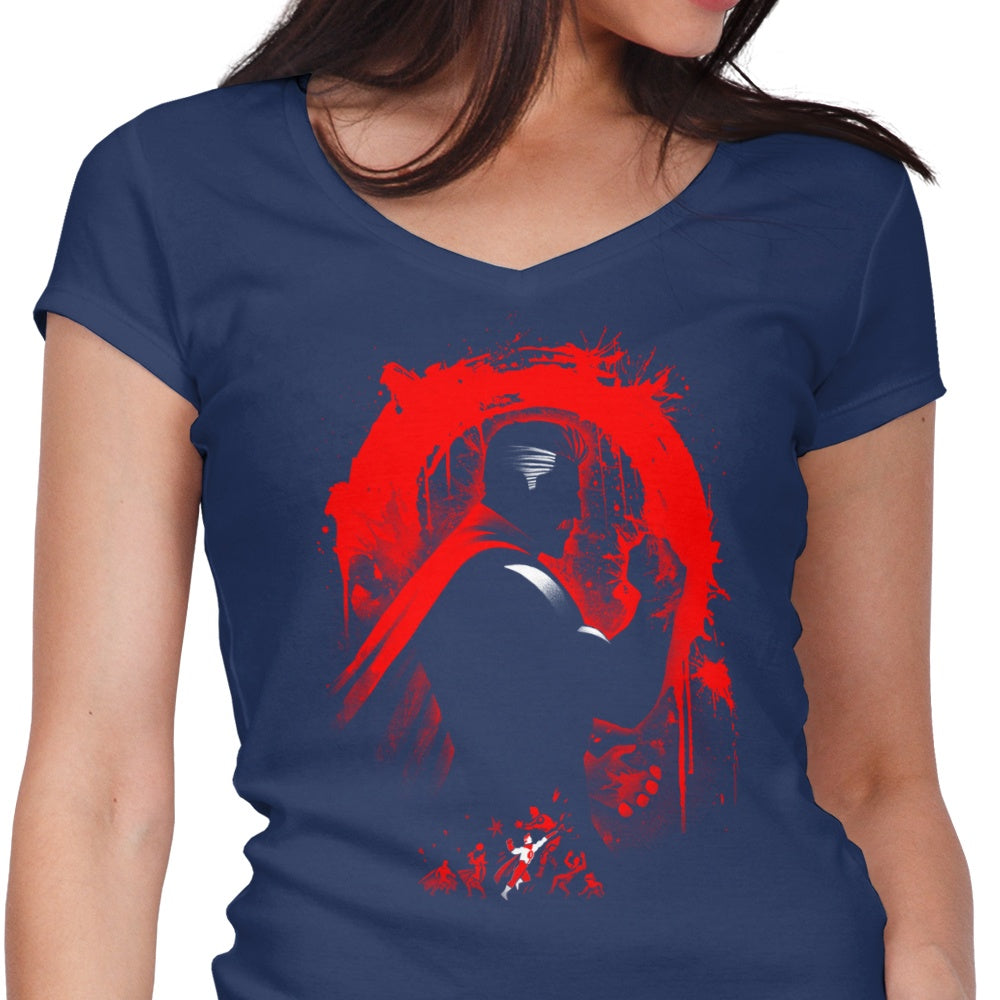 Alemaglia Women's Stylish V-Neck Omni-Villain Top