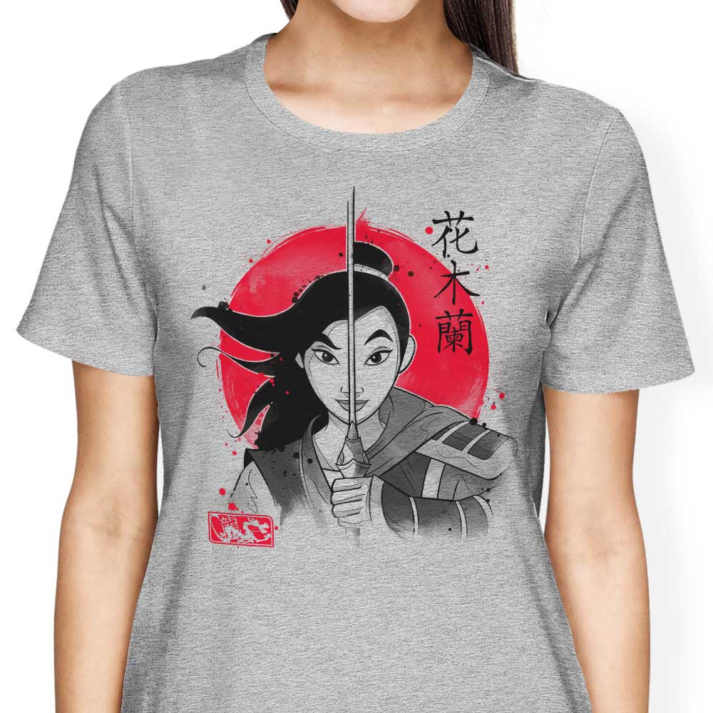 Getsousa! Warrior Princess Sumi-e Women's Stylish Cotton T-Shirts