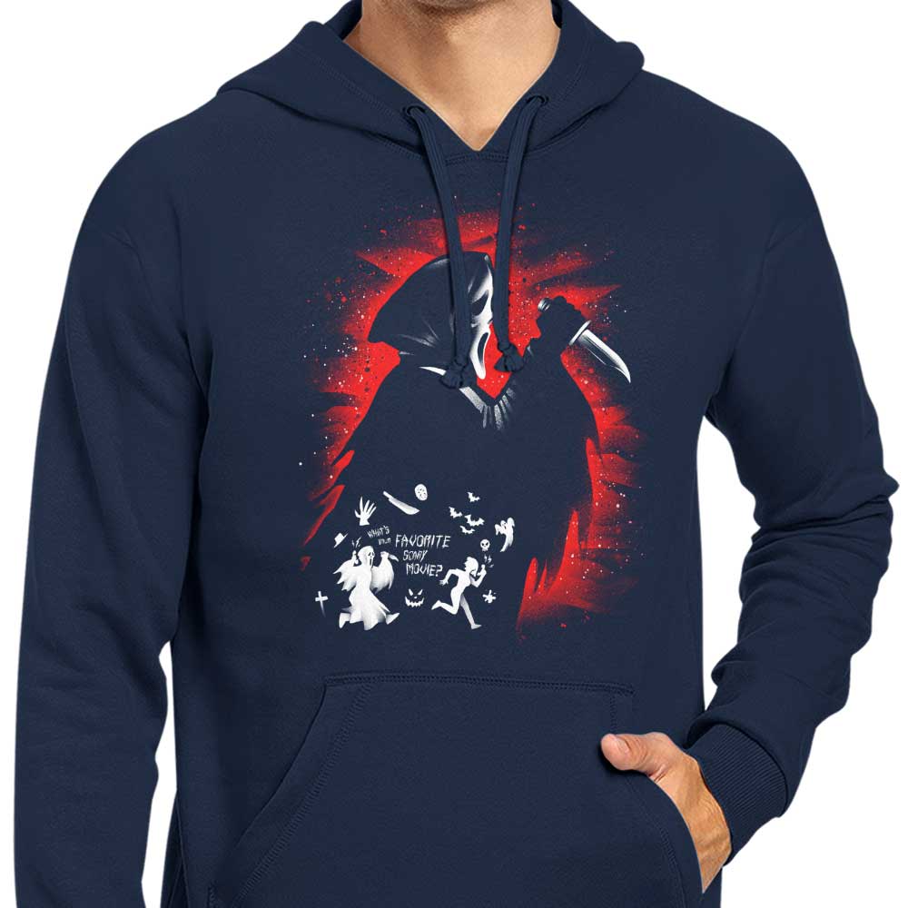 Alemaglia Brand Ghost Face Design Hooded Sweatshirt