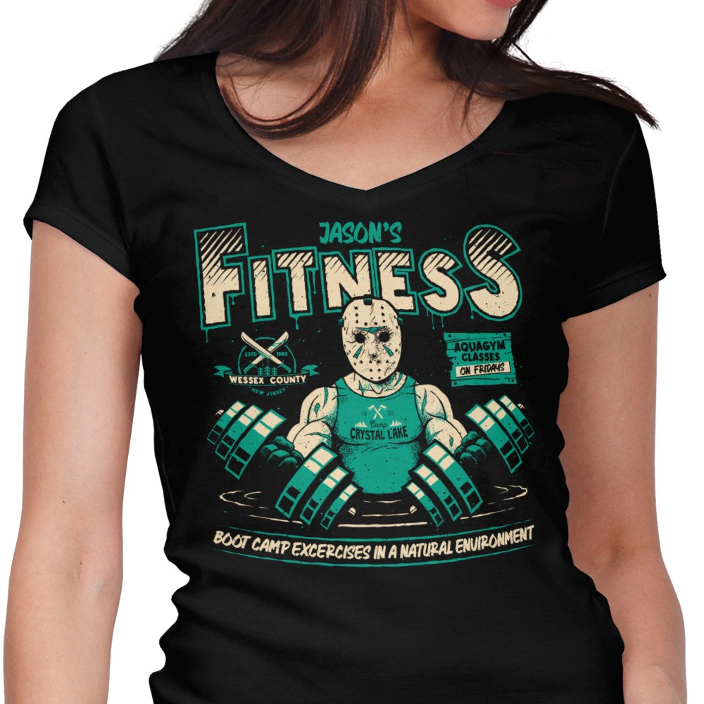 Women's V-Neck Fitness T-Shirt by Jason's Fitness