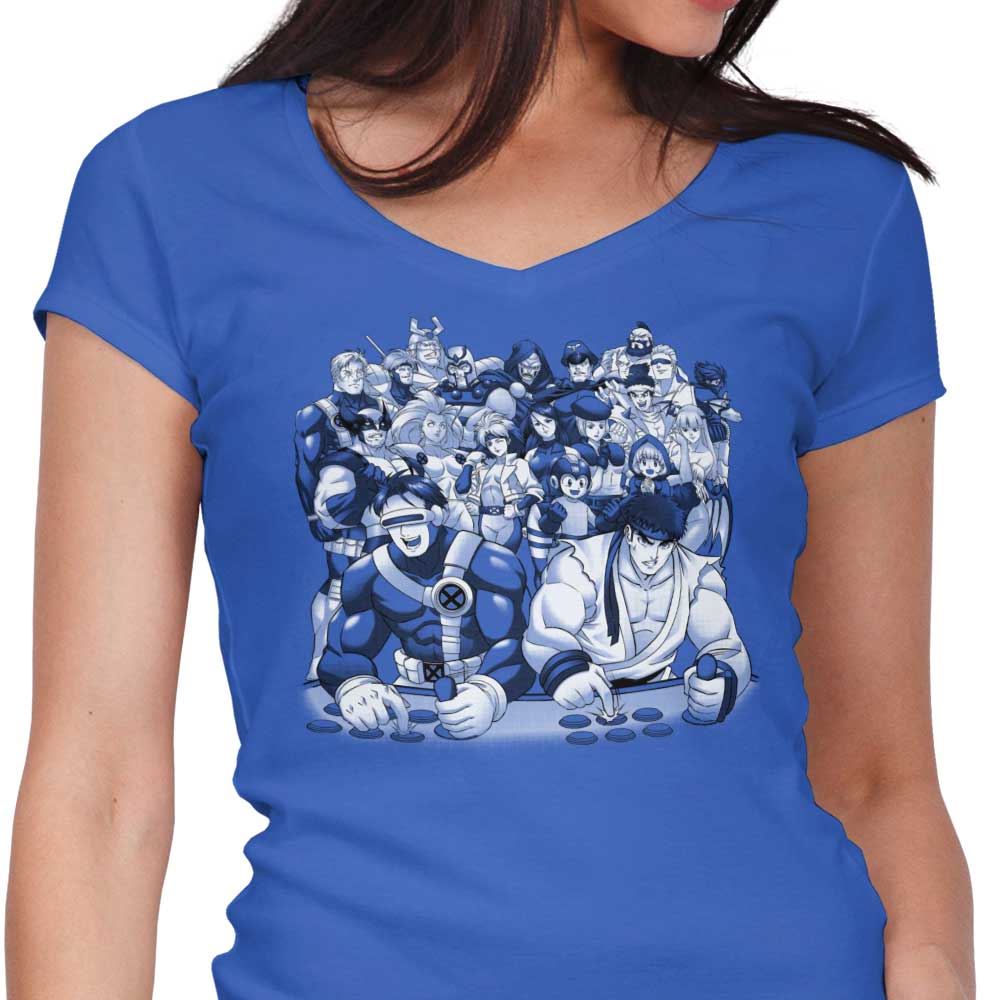 Enjoyable Moments with Old Friends - Women's Stylish V-Neck T-Shirt