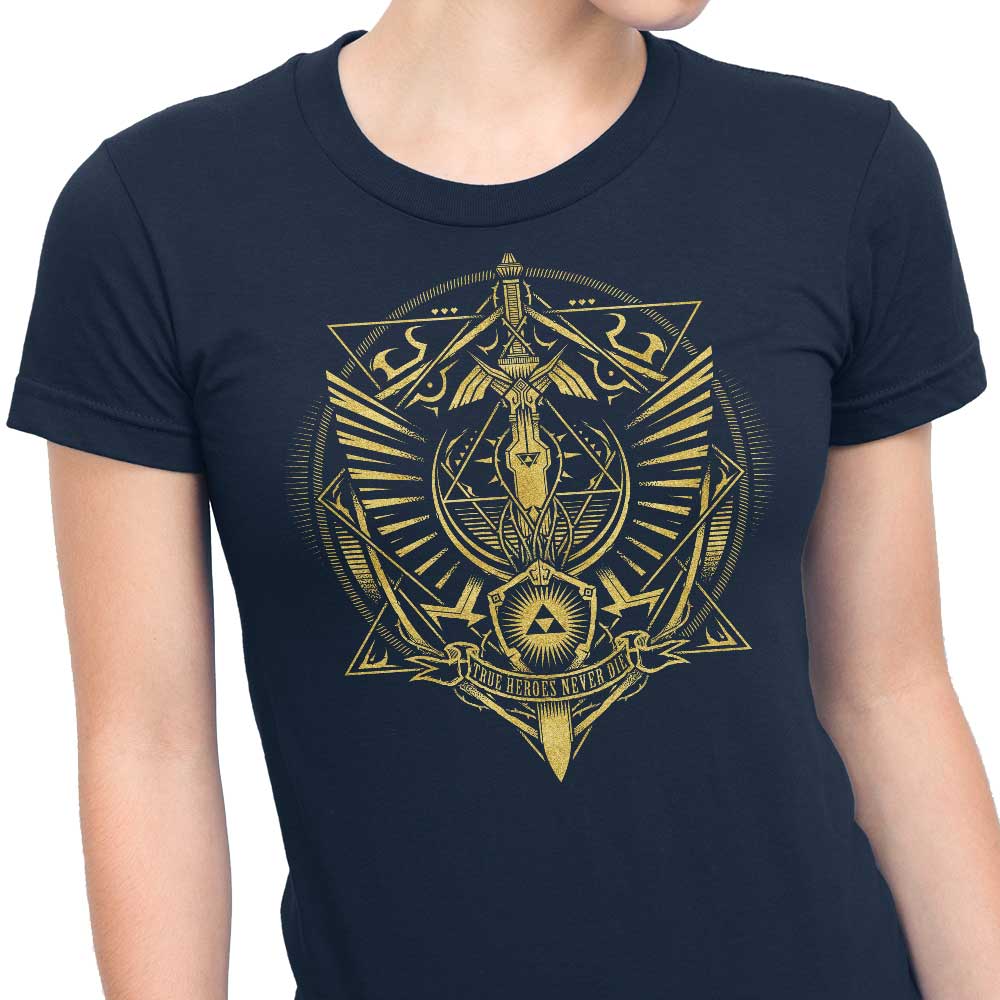 StudioM6 Gold 'True Heroes Never Die' Women's Clothing