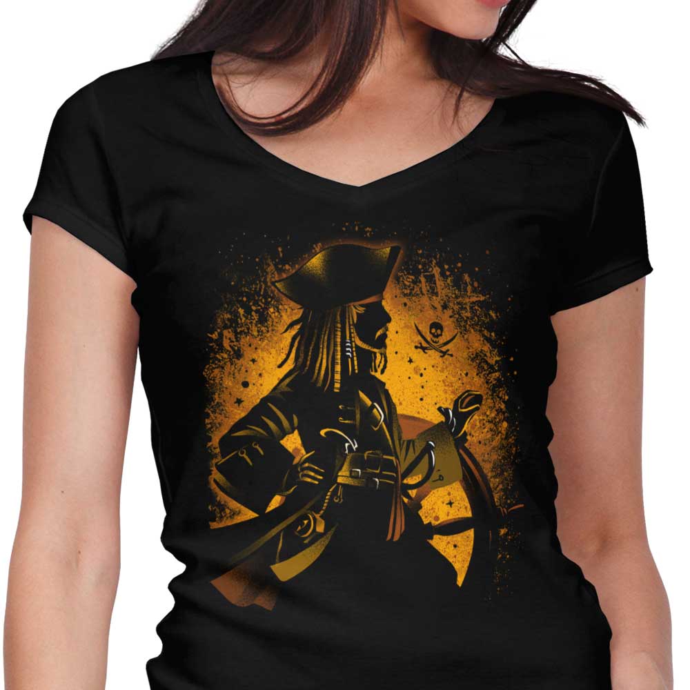 Alemaglia's Women's V-Neck - The Legendary Pirate Style