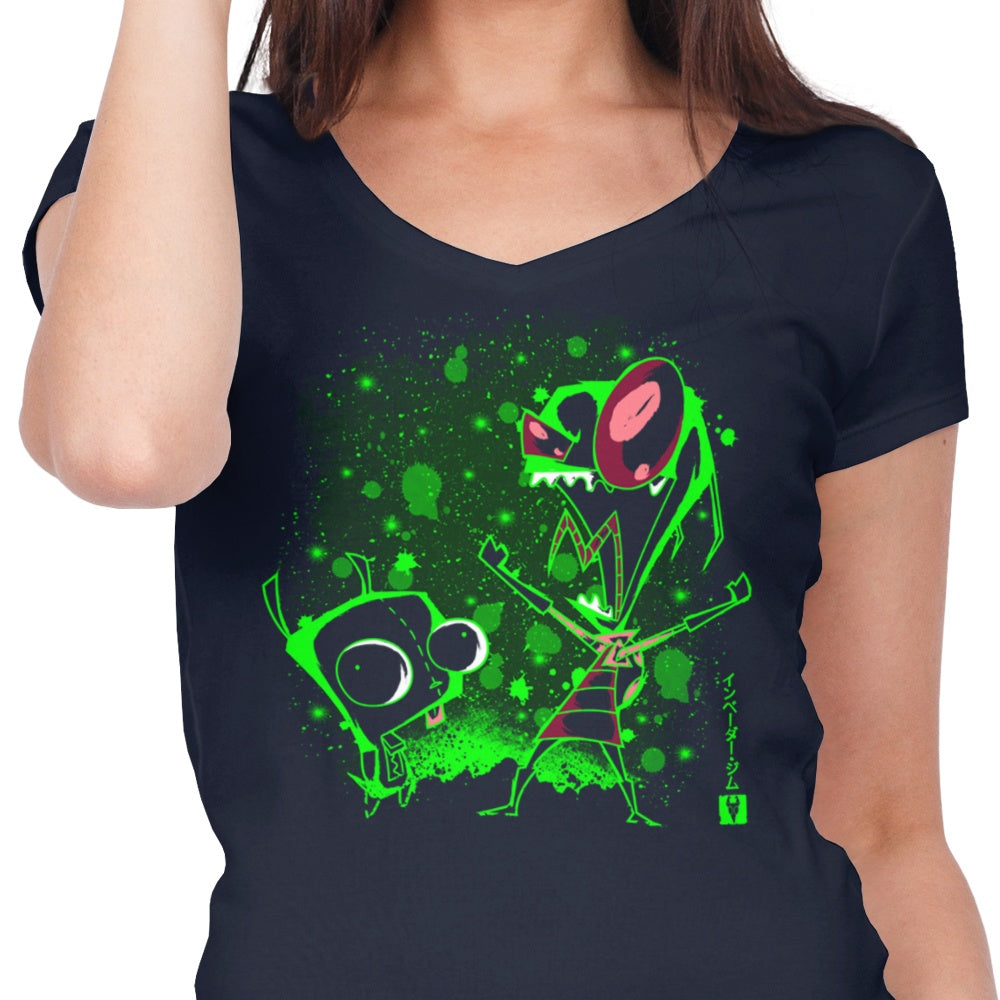 Women's Fashionable V-Neck T-Shirt - The Invaders Collection